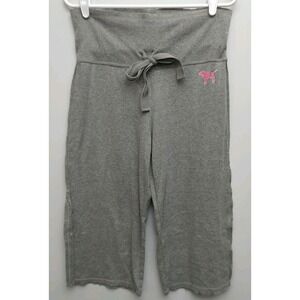 L3 Vtg Y2K 2006 VS PINK M Gray Fold Over Capri  Low Rise Sweatpants Loungewear